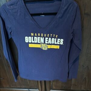 Golden Eagles Navy Long-Sleeve V-Neck Tee